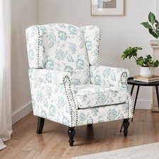 High Wing Back Armchair Velbet