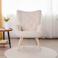 Beige Lounge Sofa High Back