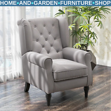 Vintage Grey Wingback Armchair