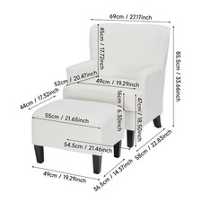 Wingback Sofa Recliner Accent