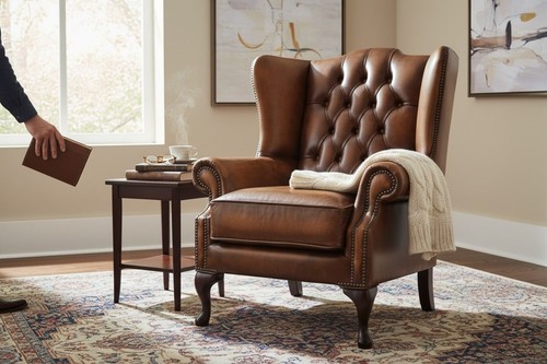 Chesterfield armchair high - armchair,